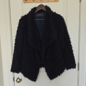 Zara Faux Fur Teddy Coat Size Small